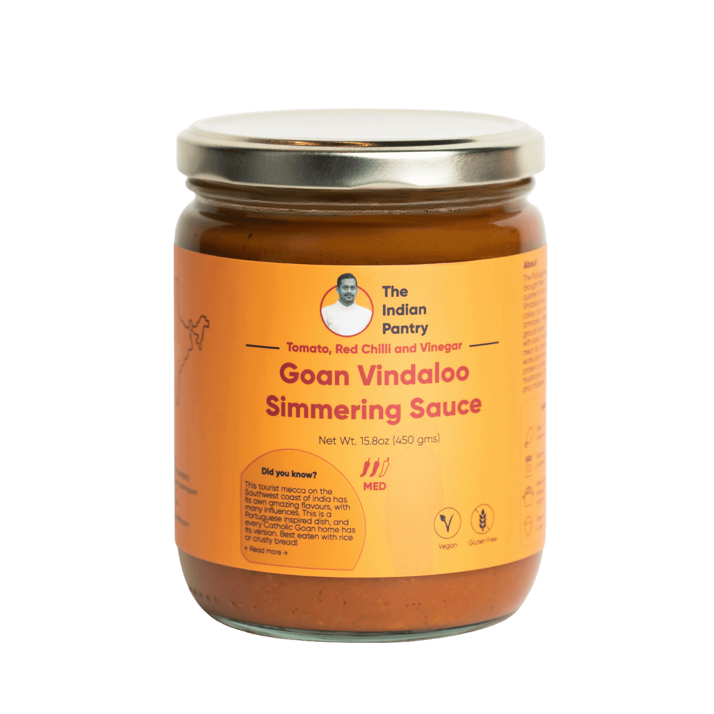 Authentic Indian Goan Vindaloo simmering sauce with tomato, red chili, and vinegar for flavorful Indian dishes. Perfect for curry lovers and spice enthusiasts seeking homemade Indian cuisine.